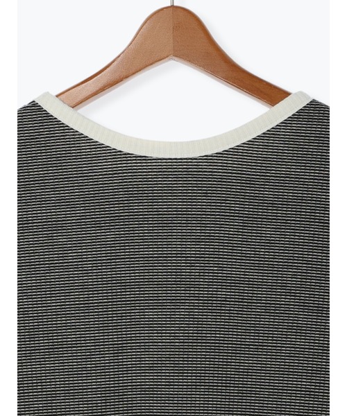 Lugnoncure（ルノンキュール）の「リブトップス（無地／ボーダー）（Tシャツ/カットソー・レディース・ホワイト/ブラック/ベージュ/オフホワイト・ﾌﾘ-）」の20枚目の写真