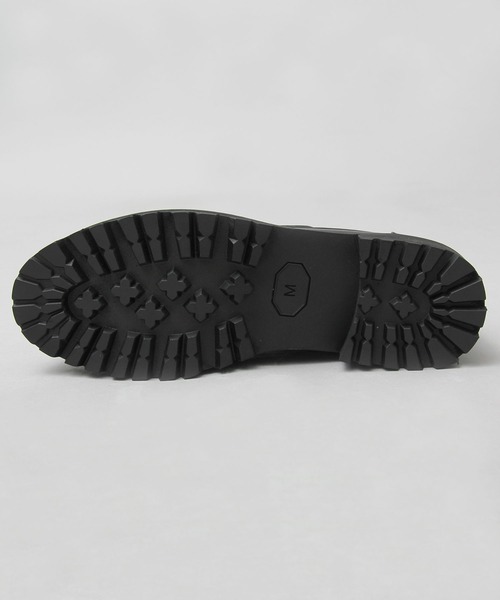 glabella（グラベラ）の「厚底 タンクソール フェイクレザー デッキシューズ  / ワークシューズ / レースシューズ（モカシン/デッキシューズ・メンズ・ブラック・S/M/L）」の16枚目の写真