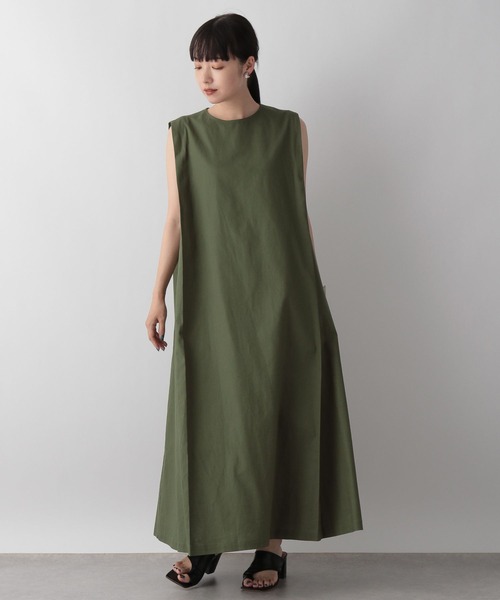 LOWRYS FARM（ローリーズファーム）の「ソデタックノースリーブワンピース　349135（ワンピース・レディース・ブラック/グリーン/アイボリー/ブルー・FREE）」の3枚目の写真