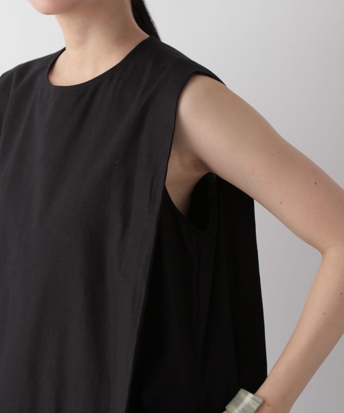 LOWRYS FARM（ローリーズファーム）の「ソデタックノースリーブワンピース　349135（ワンピース・レディース・ブラック/グリーン/アイボリー/ブルー・FREE）」の13枚目の写真