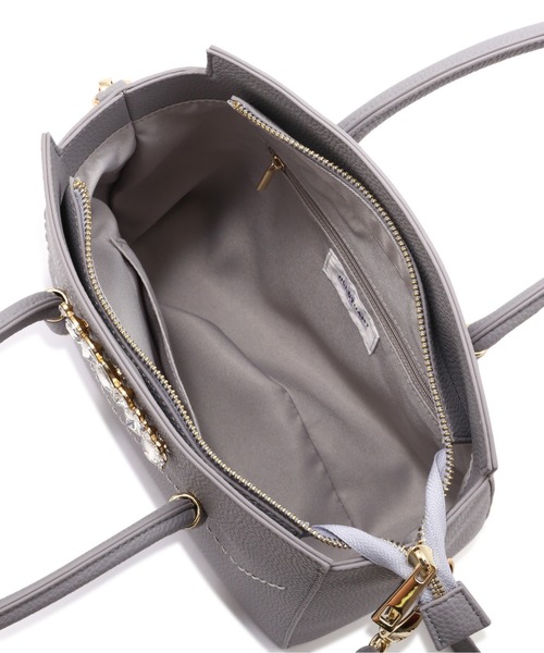 JILL by JILL STUART（ジルバイジルスチュアート）の「ビジューロイヤルトート（トートバッグ・レディース・グレー系その他4/ホワイト系その他3/ブラック・FREE）」の5枚目の写真