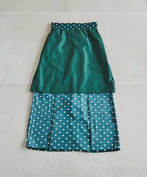 ANGIE（アンジー）の「サテンナロースカート（スカート・レディース・ブラック/ホワイト系その他/ブラック系その他/グリーン系その他/ライトベージュ・FREE）」の8枚目の写真