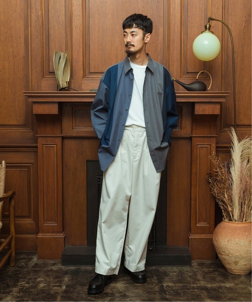 EDIFICE SELECT（エディフィスセレクト）の「【THOMAS MASON/トーマスメイソン】オーバーサイズクレイジーパターンシャツ（シャツ/ブラウス・メンズ・ベージュ/グレー・SMALL/MEDIUM/LARGE）」の3枚目の写真