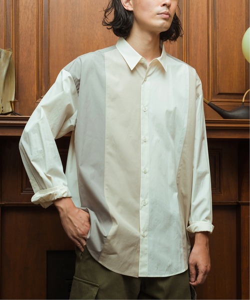 EDIFICE SELECT（エディフィスセレクト）の「【THOMAS MASON/トーマスメイソン】オーバーサイズクレイジーパターンシャツ（シャツ/ブラウス・メンズ・ベージュ/グレー・SMALL/MEDIUM/LARGE）」の10枚目の写真