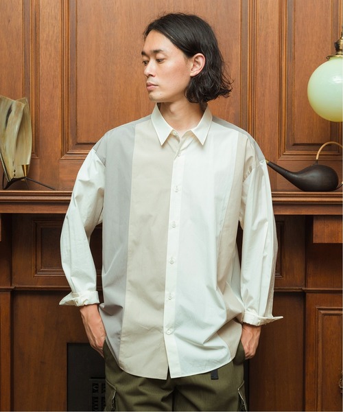 EDIFICE SELECT（エディフィスセレクト）の「【THOMAS MASON/トーマスメイソン】オーバーサイズクレイジーパターンシャツ（シャツ/ブラウス・メンズ・ベージュ/グレー・SMALL/MEDIUM/LARGE）」の11枚目の写真