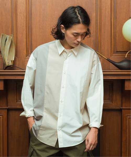 EDIFICE SELECT（エディフィスセレクト）の「【THOMAS MASON/トーマスメイソン】オーバーサイズクレイジーパターンシャツ（シャツ/ブラウス・メンズ・ベージュ/グレー・SMALL/MEDIUM/LARGE）」の12枚目の写真