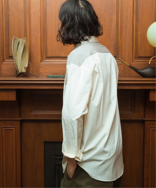 EDIFICE SELECT（エディフィスセレクト）の「【THOMAS MASON/トーマスメイソン】オーバーサイズクレイジーパターンシャツ（シャツ/ブラウス・メンズ・ベージュ/グレー・SMALL/MEDIUM/LARGE）」の14枚目の写真