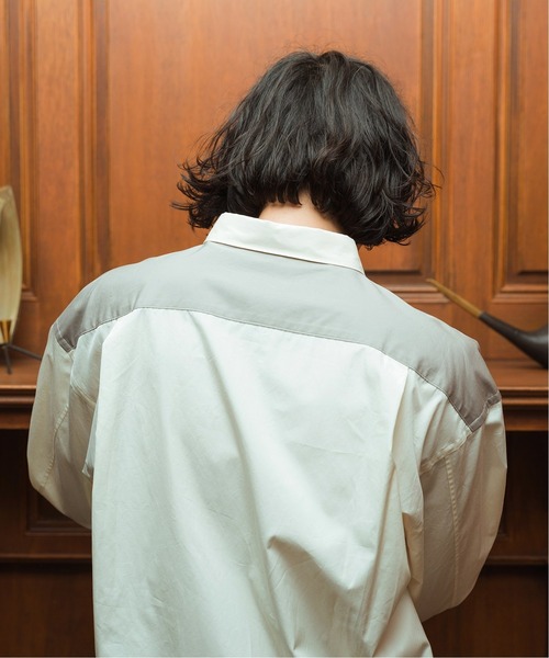 EDIFICE SELECT（エディフィスセレクト）の「【THOMAS MASON/トーマスメイソン】オーバーサイズクレイジーパターンシャツ（シャツ/ブラウス・メンズ・ベージュ/グレー・SMALL/MEDIUM/LARGE）」の15枚目の写真