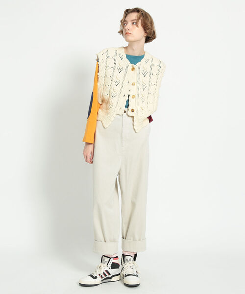 BEAMS BOY / アラン カーディガン ベスト