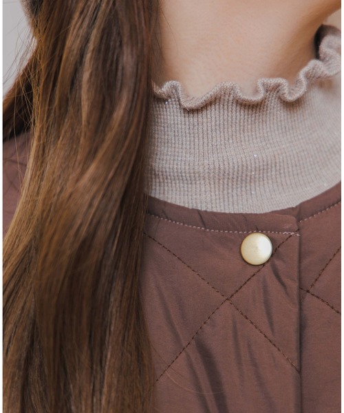 flower（フラワー）の「バルーンキルティングコート（ダウンジャケット/コート・レディース・ブラウン/アイボリー・FREE）」の7枚目の写真