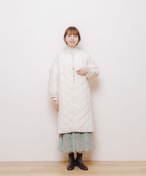 flower（フラワー）の「バルーンキルティングコート（ダウンジャケット/コート・レディース・ブラウン/アイボリー・FREE）」の10枚目の写真