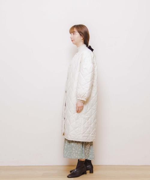 flower（フラワー）の「バルーンキルティングコート（ダウンジャケット/コート・レディース・ブラウン/アイボリー・FREE）」の15枚目の写真