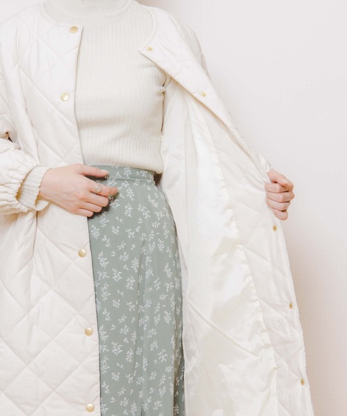 flower（フラワー）の「バルーンキルティングコート（ダウンジャケット/コート・レディース・ブラウン/アイボリー・FREE）」の16枚目の写真