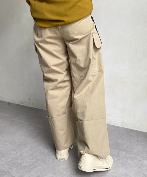 CPCM（シーピーシーエム）の「サイドポケット折り返しワイドパンツ（その他パンツ・レディース・ブラック/ベージュ/カーキ・FREE）」の7枚目の写真