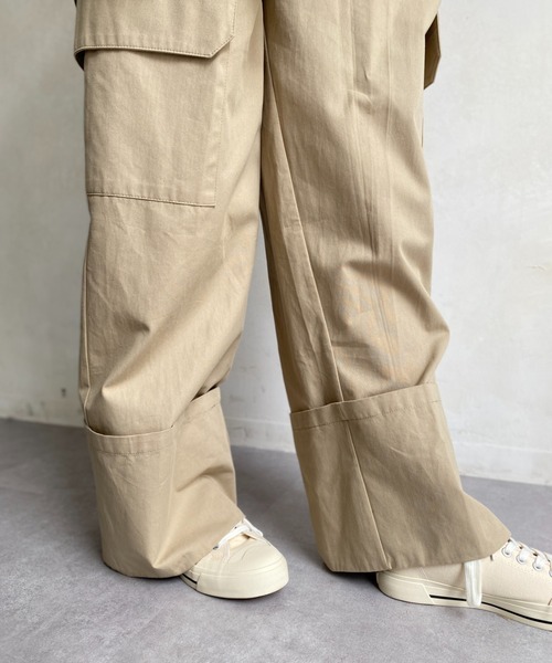 CPCM（シーピーシーエム）の「サイドポケット折り返しワイドパンツ（その他パンツ・レディース・ブラック/ベージュ/カーキ・FREE）」の13枚目の写真