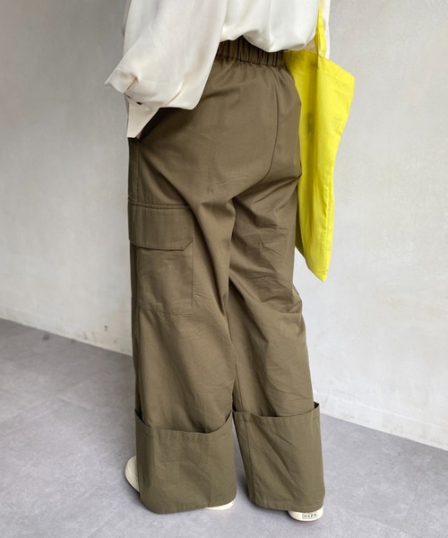 CPCM（シーピーシーエム）の「サイドポケット折り返しワイドパンツ（その他パンツ・レディース・ブラック/ベージュ/カーキ・FREE）」の19枚目の写真