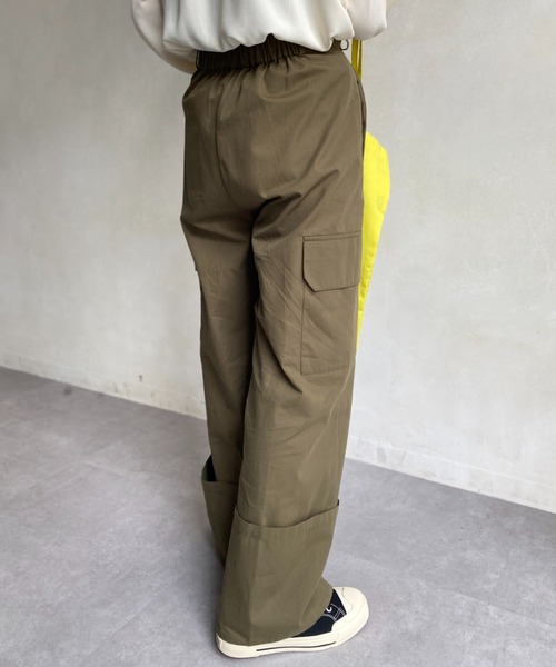 CPCM（シーピーシーエム）の「サイドポケット折り返しワイドパンツ（その他パンツ・レディース・ブラック/ベージュ/カーキ・FREE）」の21枚目の写真