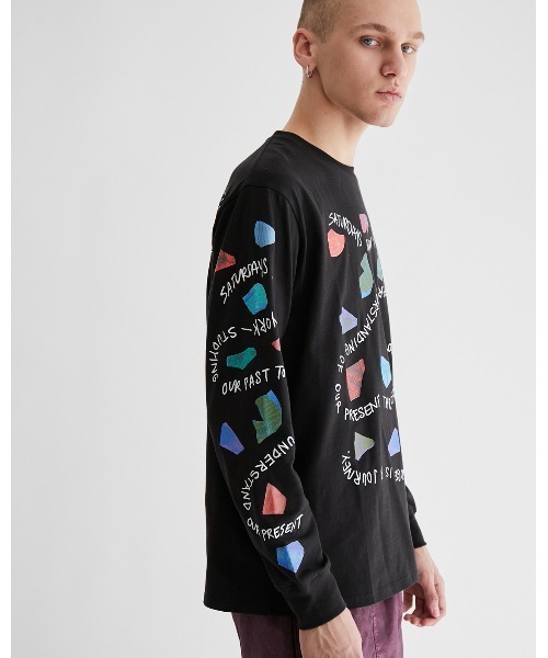 Saturdays NYC(サタデーズ ニューヨークシティ )の「Pathway Standard LS Tee(Tシャツ/カットソー・メンズ・ブラック/ベージュ・X-SMALL/S/M/L/XL)」の4枚目の写真