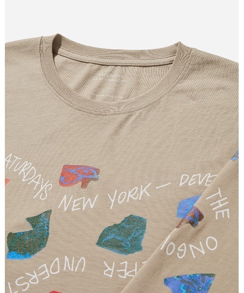Saturdays NYC(サタデーズ ニューヨークシティ )の「Pathway Standard LS Tee(Tシャツ/カットソー・メンズ・ブラック/ベージュ・X-SMALL/S/M/L/XL)」の6枚目の写真