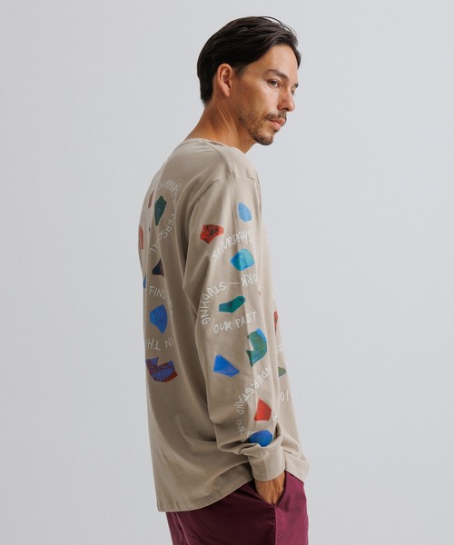 Saturdays NYC(サタデーズ ニューヨークシティ )の「Pathway Standard LS Tee(Tシャツ/カットソー・メンズ・ブラック/ベージュ・X-SMALL/S/M/L/XL)」の19枚目の写真