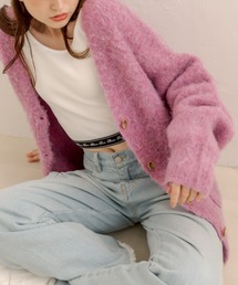 OLIVE des OLIVE | 【WEB限定カラー有】ミックス起毛Ｖネックカーディガン(カーディガン/ボレロ)