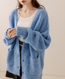 OLIVE des OLIVE | 【WEB限定カラー有】ミックス起毛Ｖネックカーディガン(カーディガン/ボレロ)