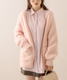 OLIVE des OLIVE | 【WEB限定カラー有】ミックス起毛Ｖネックカーディガン(カーディガン/ボレロ)