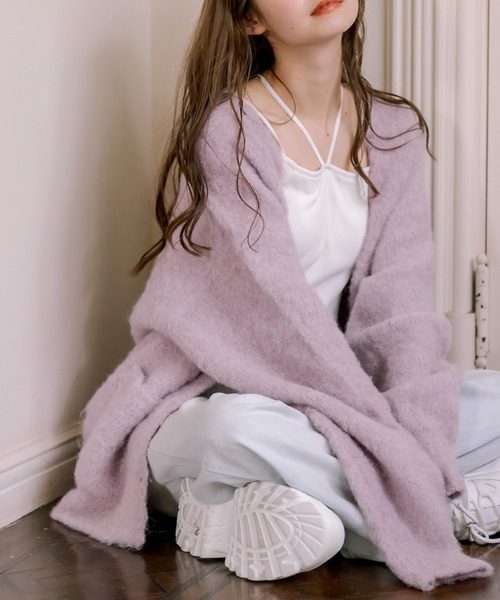 OLIVE des OLIVE(オリーブデオリーブ)の「【WEB限定カラー有】10color推し色カラーカーディガン(カーディガン/ボレロ・レディース・オフホワイト/ピンク/オレンジ/ライトグレー/ミント/ラベンダー/ブルー/コーラルピンク/チャコールグレー/ホワイト・FREE)」の21枚目の写真