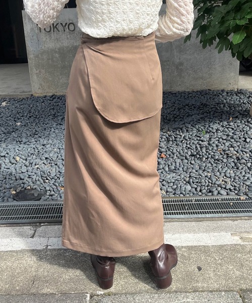 OLIVE des OLIVE（オリーブデオリーブ）の「２WAYラップスリットスカート（スカート・レディース・ブラウン/チャコールグレー/ブラック/ダークブラウン・FREE）」の20枚目の写真