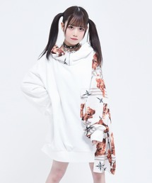 TRAVAS TOKYO（トラバス トウキョウ）の「『TRAVAS TOKYO/トラバス トーキョー』Switching bear half zip hoodie/切替くまプリントハーフジップフーディー（パーカー）」