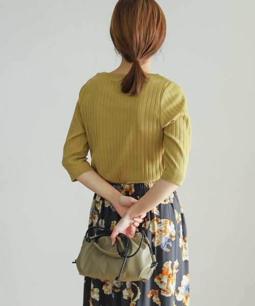 URBAN RESEARCH DOORS(アーバンリサーチドアーズ)の「針抜き6分袖カットソー(Tシャツ/カットソー・レディース・オレンジ/イエロー系その他/ライトベージュ/ネイビー・LARGE/MEDIUM)」の15枚目の写真