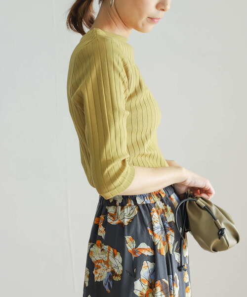 URBAN RESEARCH DOORS(アーバンリサーチドアーズ)の「針抜き6分袖カットソー(Tシャツ/カットソー・レディース・オレンジ/イエロー系その他/ライトベージュ/ネイビー・LARGE/MEDIUM)」の16枚目の写真