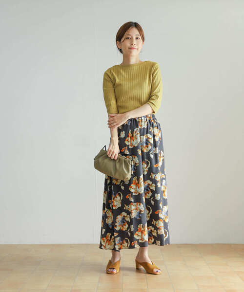 URBAN RESEARCH DOORS(アーバンリサーチドアーズ)の「針抜き6分袖カットソー(Tシャツ/カットソー・レディース・オレンジ/イエロー系その他/ライトベージュ/ネイビー・LARGE/MEDIUM)」の22枚目の写真