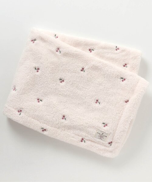 モチーフ刺繍ブランケット
