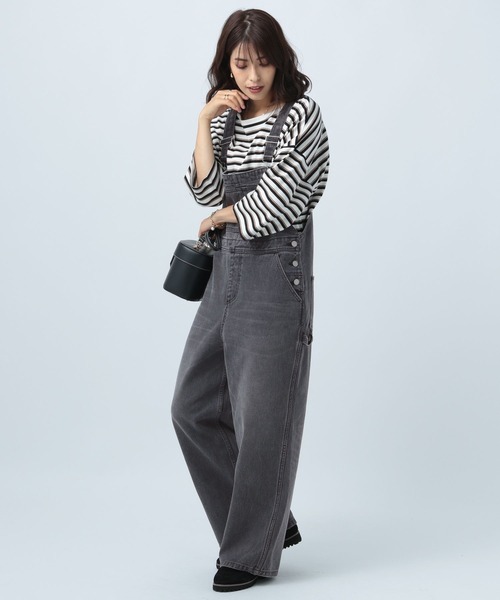 BAYFLOW(ベイフロー)の「デニムオールインワン(つなぎ/オールインワン・レディース・ブルー/ブラック・SMALL/MEDIUM)」の3枚目の写真