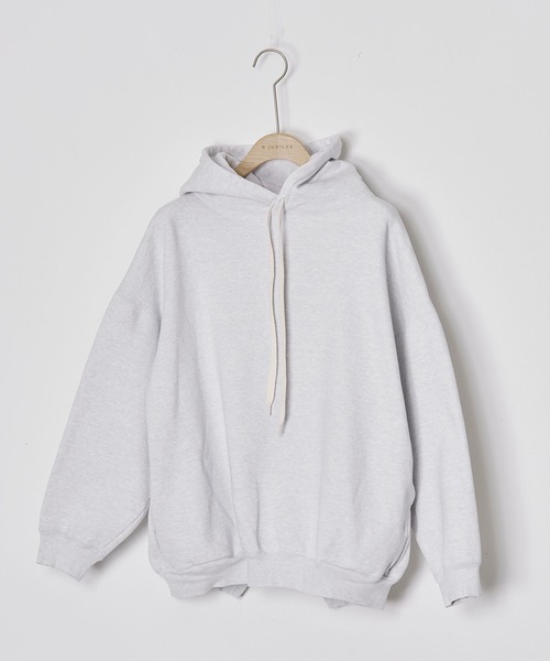 R JUBILEE(アールジュビリー)の「R JUBILEE/アール ジュビリー BACKOPEN SWEAT バックスリットパーカー フーディー(パーカー・レディース・グレー/チャコール/グリーン・FREE)」の17枚目の写真