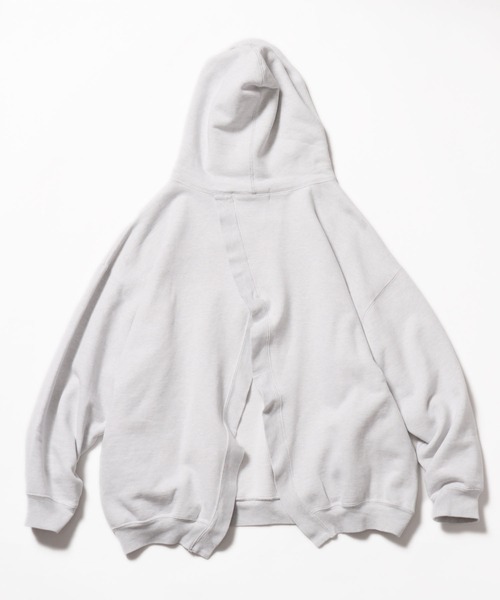 R JUBILEE(アールジュビリー)の「R JUBILEE/アール ジュビリー BACKOPEN SWEAT バックスリットパーカー フーディー(パーカー・レディース・グレー/チャコール/グリーン・FREE)」の16枚目の写真