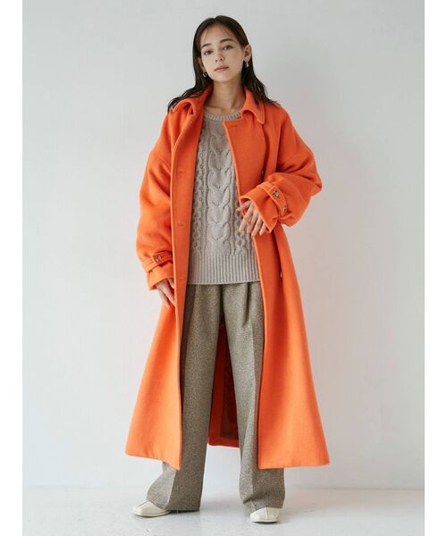 MURUA(ムルーア)の「ツイードタックパンツ(スラックス・レディース・ブラック/モカ・1/2)」の8枚目の写真