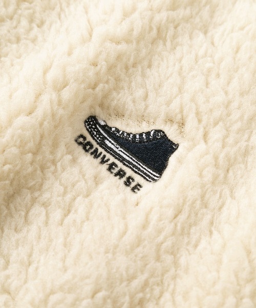 CONVERSE(コンバース)の「【CONVERSE/コンバース】ビッグシルエット ALL STAR&ブランドロゴ&シューズワンポイント刺繍 リブライン ボアスウェット/裏ボアスウェット(スウェット・レディース・グリーン系その他/グリーン/ブラウン/ブラック/ブルー/クリーム・M/L/XL)」の14枚目の写真