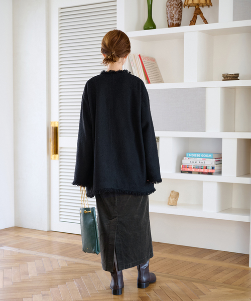 JOURNAL STANDARD(ジャーナルスタンダード)の「コーデュロイタイトスカート(スカート・レディース・ブラック/ホワイト系その他/ピンク系その他・36/38)」の5枚目の写真