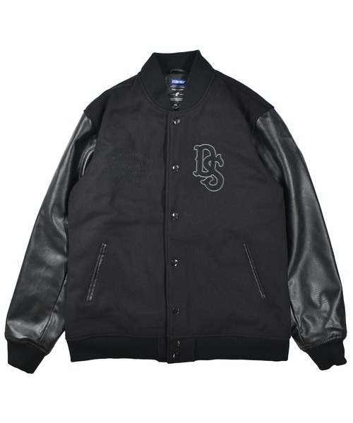 DOUBLE STEAL（ダブルスティール）の「Melton Stadium jacket（スタジャン・メンズ・ブラック×ブラック/チャコールグレー×ブラック/ブラック×ホワイト・MEDIUM/LARGE/X-LARGE）」の12枚目の写真