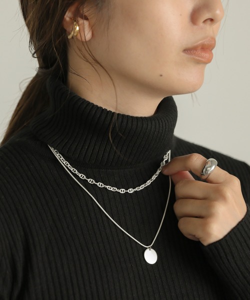 select MOCA（セレクトモカ）の「チェーンネックレス（ネックレス・レディース・ゴールド/シルバー・FREE）」の4枚目の写真