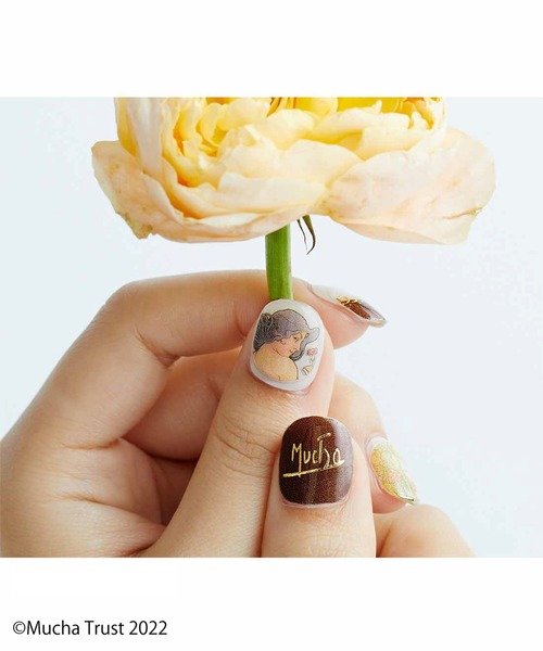 IEDIT(イディット)の「IEDIT 繊細で幻想的なミュシャの世界をまとう ネイルシール(ネイルシール/ネイルチップ・レディース・ゴールド系その他/ブラウン系その他/パープル系その他/ボルドー・ONE SIZE)」の2枚目の写真