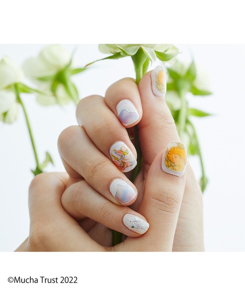 IEDIT(イディット)の「IEDIT 繊細で幻想的なミュシャの世界をまとう ネイルシール(ネイルシール/ネイルチップ・レディース・ゴールド系その他/ブラウン系その他/パープル系その他/ボルドー・ONE SIZE)」の1枚目の写真