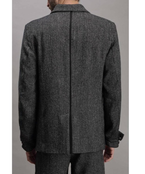 TRANSIT（トランジット）の「TRANSIT/トランジット/ヘリンボーンジャケット（テーラードジャケット・メンズ・グレー・L/M）」の5枚目の写真