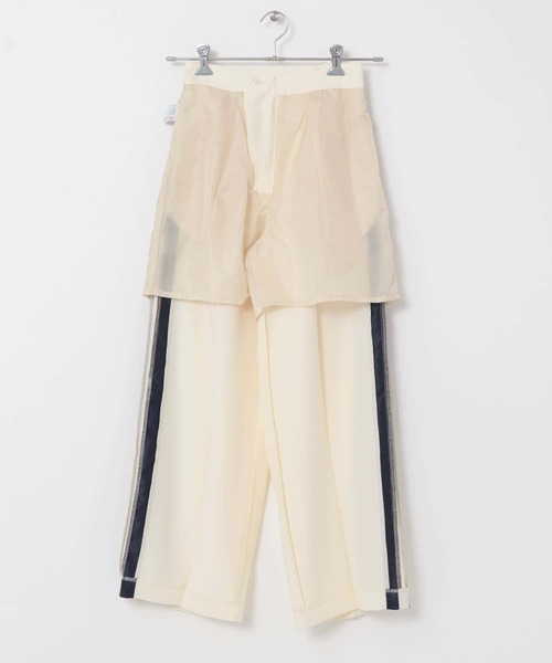 KBF(ケイビーエフ)の「サイドラインスラックス(スラックス・レディース・ネイビー/アイボリー/ボルドー・ONE)」の6枚目の写真