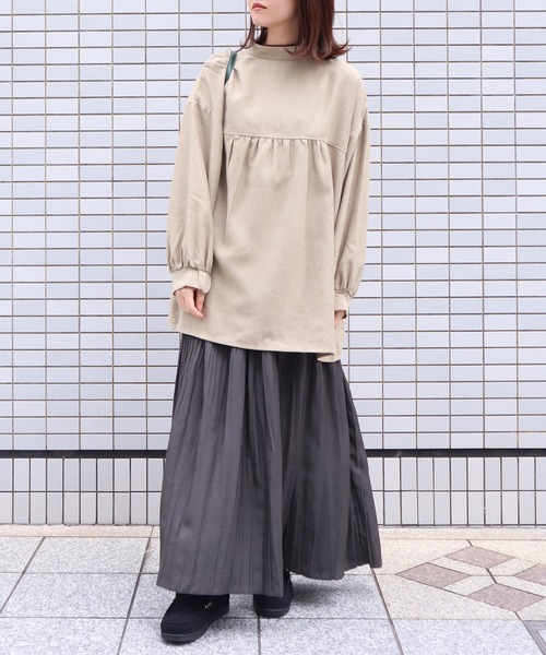 Isn't She?(イズントシー)の「前後2wayスタンドカラーチュニック(チュニック・レディース・ブラック/カーキ/ベージュ・FREE)」の11枚目の写真