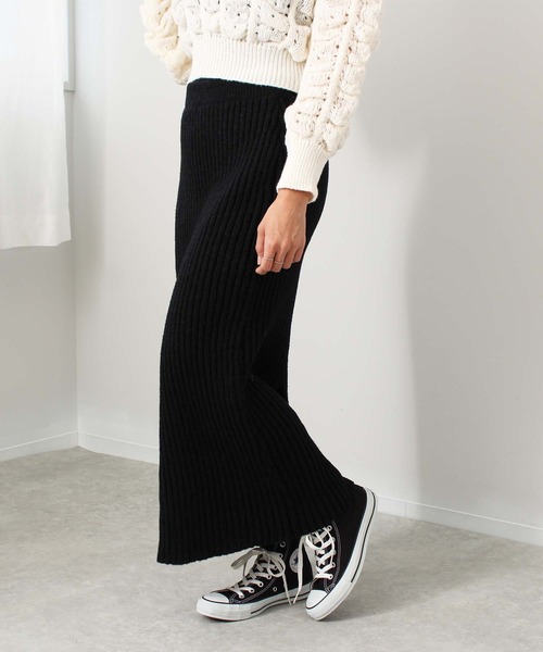 toucher du brise（トゥシェドブリーズ）の「ロング ニットナロー スカート（スカート・レディース・オフホワイト/ブラック/カーキ/ピンク・M）」の12枚目の写真