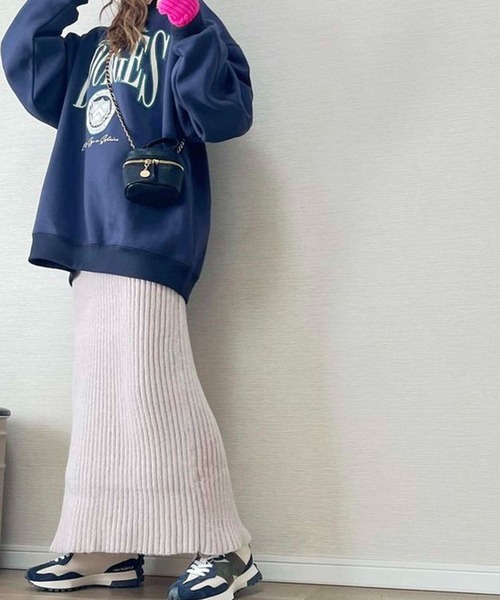 toucher du brise（トゥシェドブリーズ）の「ロング ニットナロー スカート（スカート・レディース・オフホワイト/ブラック/カーキ/ピンク・M）」の19枚目の写真