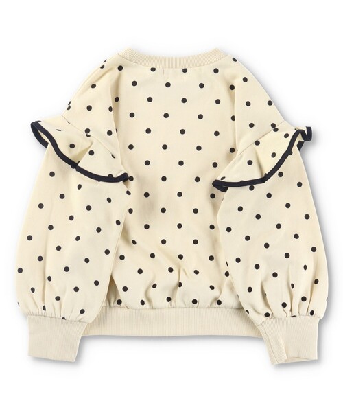 BRANSHES（ブランシェス）の「無地/ドット柄袖フリル長袖トレーナー（スウェット・キッズ・アイボリー/ブラウン/ピンク・100/110/120/90/140/150/130）」の17枚目の写真
